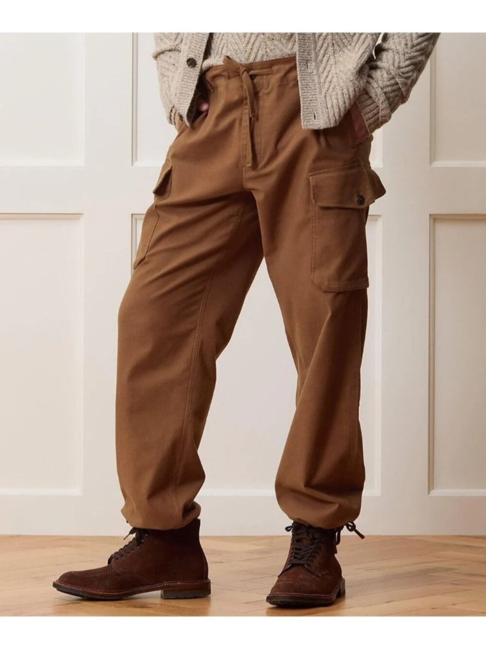 Todd Snyder Chestnut Brown Italian Moleskin Cargo Pant Medium